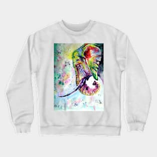 Colorful elephant dreaming Crewneck Sweatshirt